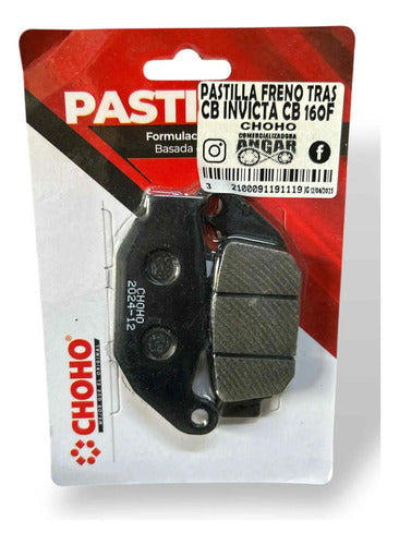 Pastilla Trasera Choho Cb Invicta Cb 160f Dlx Cb 190 Gixxer