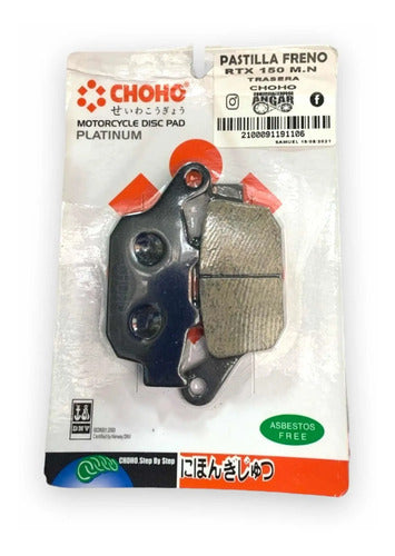 Pastilla Freno Trasera Cerámica Choho Rtx 150 Cr5 180 200