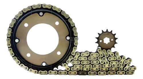Kit De Arrastre Cb110 Cadena Dorada