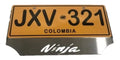 Portaplaca Ninja En Acero Inoxidable