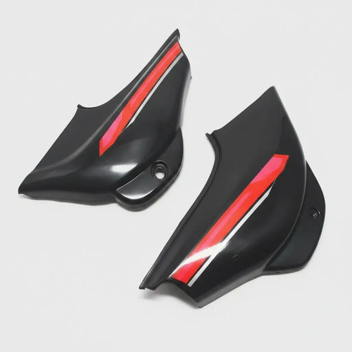 Tapas Lateral Boxerct Negro Sticker Rojo (par)