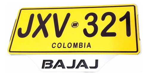 Portaplaca Bajaj En Acero Inoxidable