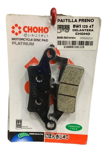 Pastilla Freno Delantera Cerámica Choho Bws 125 4t 2008-2013