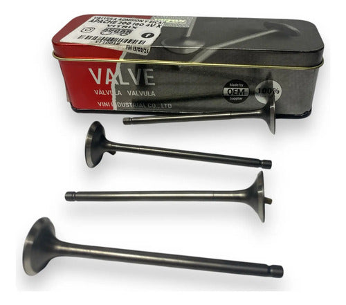 Valvulas Admision Y Escape Apache 200 160 4v (4 Und)